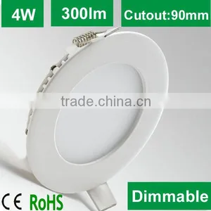 2014 New Dimmable Hot 4W Led Panel Round White Silver Finish thumbnail-1