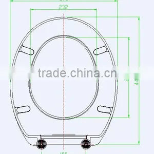 Economic EU Standard Duroplast Toilet Seat Cover for Your Bathroom With Different Options of Hinges thumbnail-6