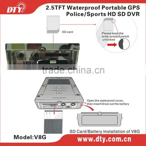 2.5'' TFT sd Card hd Portable Mini Dvr With Gps, V8G thumbnail-6