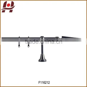 F116212-metal Iron Aluminium Stainless Steel Brass Plated Plain Twisted Extensible Telescopic Window Curtain Poles Rods Pipes thumbnail-1
