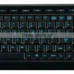 FKB-09 Multimedia Blue Light Led Backlight Wireless Keyboard in 3-5 Colors thumbnail-1
