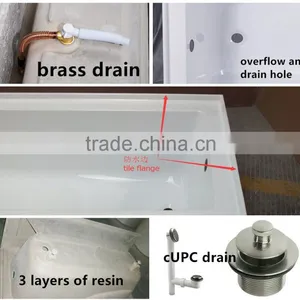 CUPC Certified Mini Corner Bathtub, Bathtub-with-seat, Bathtub With tv thumbnail-3