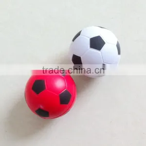 pu Foam Soccerball White and Red Soccer Stress Ball thumbnail-4