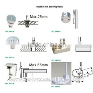 Flexible LED Study Lamp With Multiple Bases Led Light Flexible Gooseneck Lamp (SC-E101) thumbnail-4