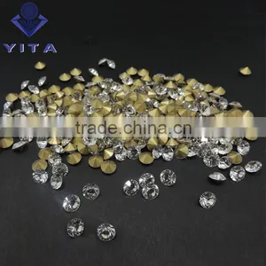 Popular Wholesale Ss6.5 2.10mm White Glass Rhinestone;pointback Shape Rhinestone;shiny Point Back Glass Chatons thumbnail-1