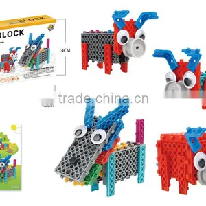 BNR900236 38pcs 4 IN 1 Pig and Wolf Plastic Educational Building Block thumbnail-1