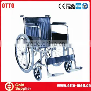 Steel Outdoor Manual Wheelchairs Comfortable Chairs for the Elderly thumbnail-1