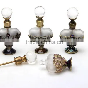 Glass Perfume Bottle With Diamond Metal Roller Ball thumbnail-6
