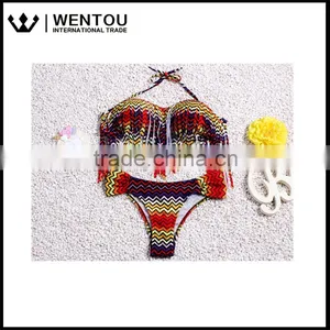 New Arrival Women Sexy Tassel Spa Bikini Swimsuit thumbnail-4
