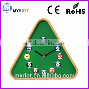Plastic Trigon Snooker Advertisement Gift Wall Billiard Clock thumbnail-2