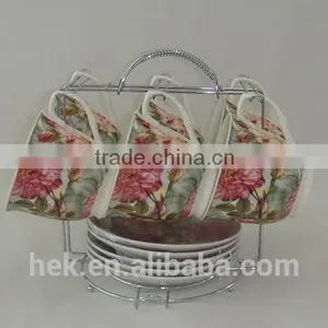 Factory Directly Sale Modern Tea Cup and Saucer Flower Color thumbnail-3
