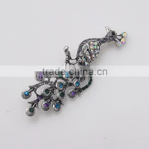 New Arrival Larger Peacock Inlay Rhinestone Display Special Design Fashion Brooches thumbnail-3