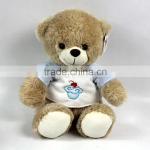 Luckiplus Hot Sale First Class Adorable Icecream Cloth Bear Pink and Blue Safe Technology Toy For Kids thumbnail-5