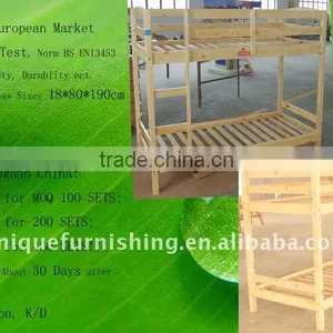 Solid Wooden Kid's Bed, School Bed thumbnail-1