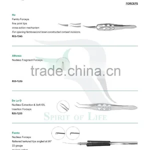 Hu Femto Forceps, Alfonso Nucleus Fragment Forceps, De La O Nucleus Extraction & Soft IOL Insertion Forceps, thumbnail-1