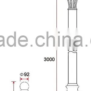 C070 Decorative Aluminum Street Light Pole Finials Casted thumbnail-2