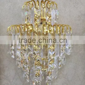 Luxury Crystal Wall Lamp With Gold Decoration CMF--001 thumbnail-1