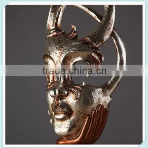 American Style Resin Retro Head Sculpture Head Figurine for Home Decoration thumbnail-2
