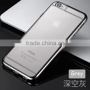 High Quality Transparent Electroplate TPU Back Case for IPhone 6plus 6s Plus 5.5inch thumbnail-6