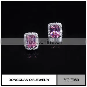 New 2016 Latest Gold Earring Designs Pink Diamond Earrings for Wedding thumbnail-1