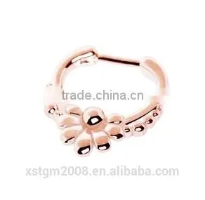 Septum Clicker Gold Fashion Body Piercing Jewelry Nose Ring thumbnail-1
