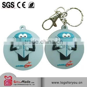 Fashional Wholesale Custom Silicone Rubber Keychain /keyring thumbnail-1