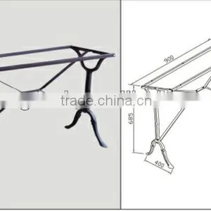 CAST IRON FURNITURE CROSS TABLE BASE thumbnail-1