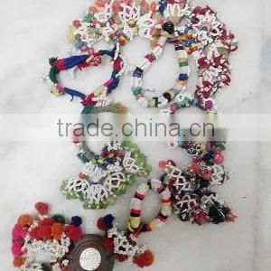 Handmade Beaded Vintage Banjara Tassels/ Pom Pom thumbnail-1