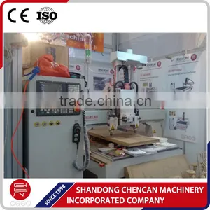 Three Workstage Furniture CNC Router Machine With Ratating Spindle thumbnail-5