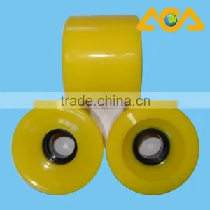 78mm 85A Green and Yellow Longboard Wheels thumbnail-2