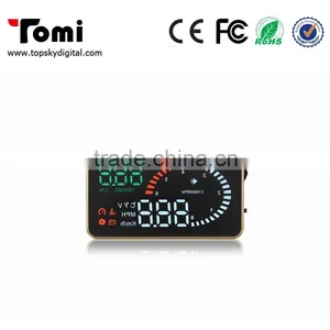 New Universal OBD HUD 3" Car Hud Head Up Display Plug Play KM/miles Display Speeding Alarm thumbnail-1