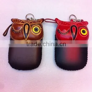 High Quality Genuine Leathter Coin Purse Owl Face Animal Leather Coin Purse, Coin Case thumbnail-4