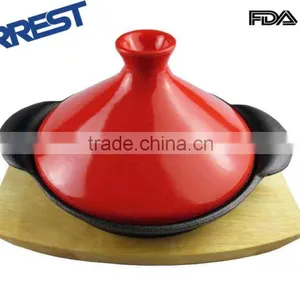 22cm Enameled Cast Iron Tagine With Handles thumbnail-1