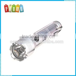 Aluminum Alloy Solar Power USB Superbright Outdoor LED Flashlight thumbnail-1