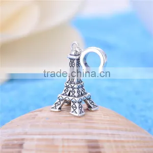 S167 Globalwin Chinese Imports Wholesale Silver Eiffel Tower Charm Pendant thumbnail-3