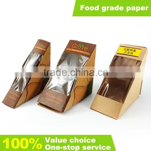 Customized Food Grade Disposable Sandwich Box Paper Sandwich Packaging thumbnail-1