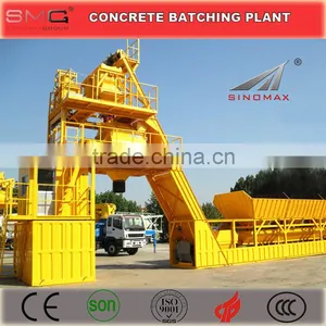 100m3/h YHZS100 Mobile Ready Mix Concrete Batching Plant for Sale Made in China thumbnail-1