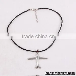 Low Price Airplane Necklace , Hot Sale Airplane Pendant Short Chain Necklace thumbnail-4