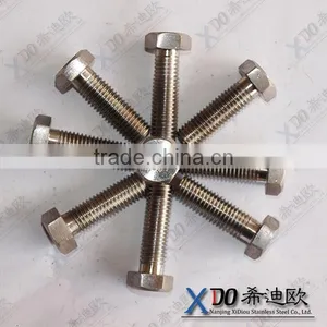 Inconel625 /2.4856 Full Thread Alloy Steel DIN933 Hex Bolt Alloy625 N06625 thumbnail-1