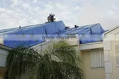 20' X 25' Large Blue Multi-Purpose 6-mil Poly Tarp for Roofs, Trucks, RV Cover 20x25 Waterproof Construction Grade Tarpaulin thumbnail-1