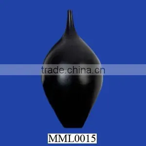 Contemporary Black Poly Resin Bottle Vase thumbnail-1