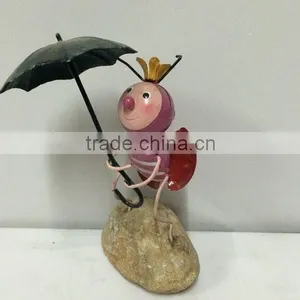 2015 Newest Design Labybug Garden Stakes Metal Ladybug Garden Decoration Garden Stakes Working Ladybug With Flower thumbnail-4