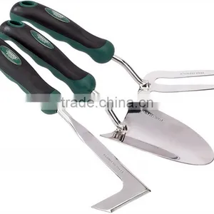 Expert 3 Piece Stainless Steel Heavy Duty Fork, Trowel and Weeder Set thumbnail-1