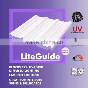 Light Guiding Polycarbonate Plastic Corrugated Roofing Sheet (LiteGuide TRIMDEK) thumbnail-1