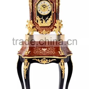 European Style Antique Wooden Table Clock With Table, Luxury Brass Mouthed Clock For Home Decor thumbnail-1