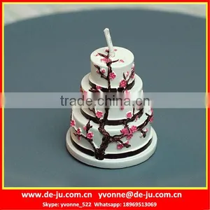 Sakura Carved Children Gift Three Layers Cake Shape Candles thumbnail-1