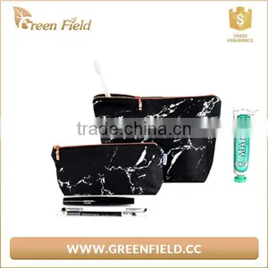 Fashion Washable Kraft Paper Marble Cosmetic Bag Travel Plain Toiletry Makeup Bag for Women thumbnail-5