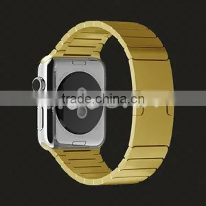 Stainless Steel Strap for Watch Gold Plating Band Gold Luxury Accessories for Apple Watch thumbnail-1
