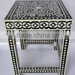 Buffalo Bone Mosaic Table With Floral Patterns Also Available in Other Mosaics thumbnail-1
