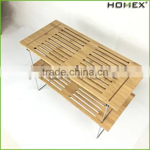 Bamboo Kitchen Counter Stackable Racks/ Shelves Homex-BSCI thumbnail-1